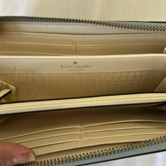 Kate Spade Blue and Gold Wallet - Picture 5 of 8